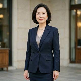 Stylishly dressed middle-aged woman