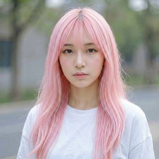 Pink-haired Woman
