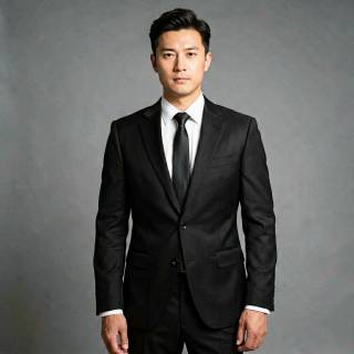 Man in black suit