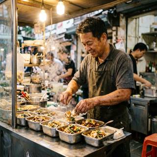 Man At The Tofu Stall