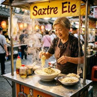 Rice Noodle Stall Auntie