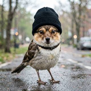 Black-capped Delivery Guy