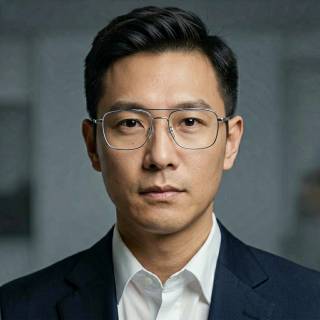 The man with silver-rimmed glasses