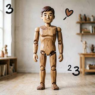1-2-3 Wooden Man