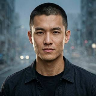 Buzz-cut Man
