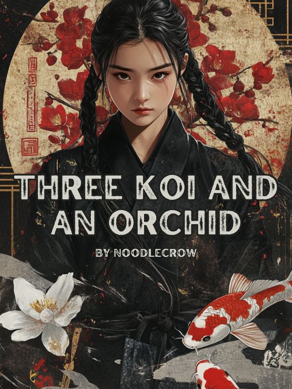 Icon of Three Koi and an Orchid