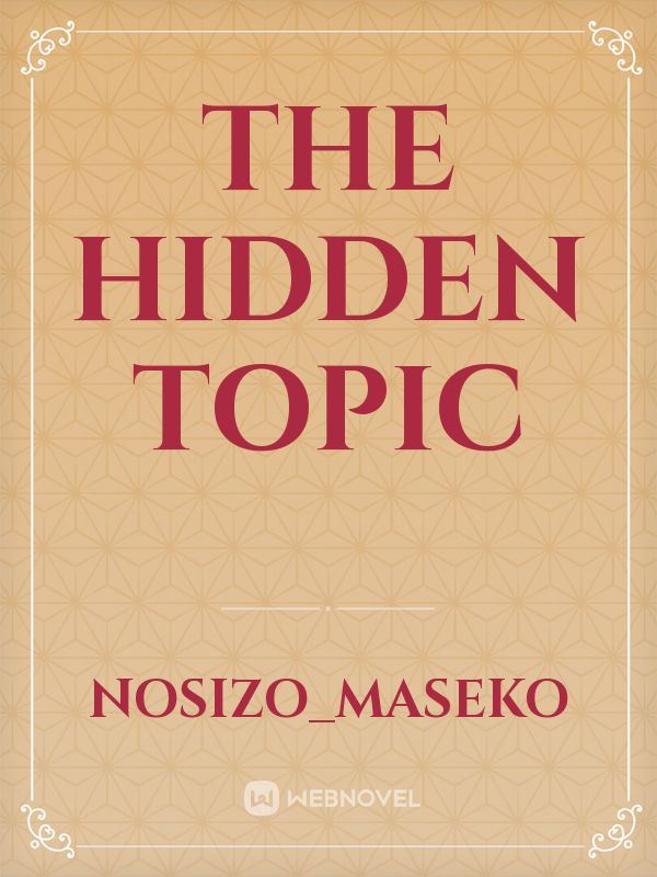 Icon of The hidden topic